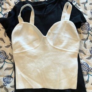 Wilfred by Aritzia knitted tank, cream color size XS.  Like new condition.